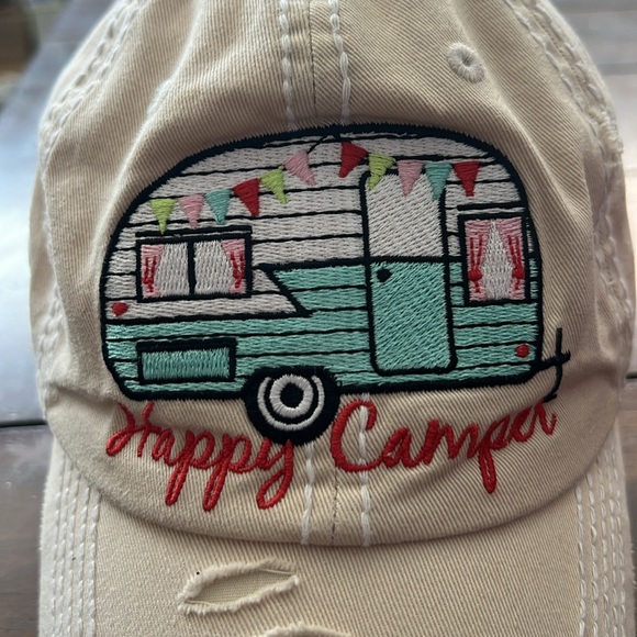 Happy Camper Ball Cap Adjustable Baseball Cap Hat - Picture 3 of 10